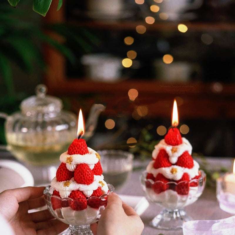 Strawberry Cake Scented Candles - Set the Mood with Aromatherapy Bliss candles gifting by julia m