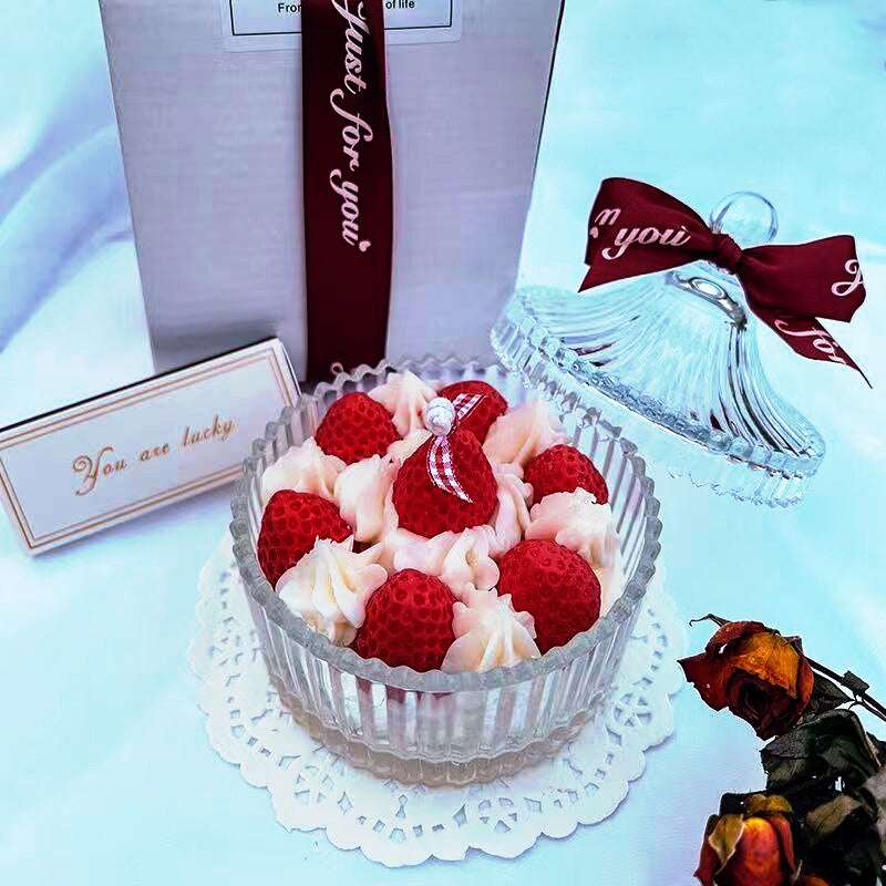 Strawberry Cake Scented Candles - Set the Mood with Aromatherapy Bliss candles gifting by julia m
