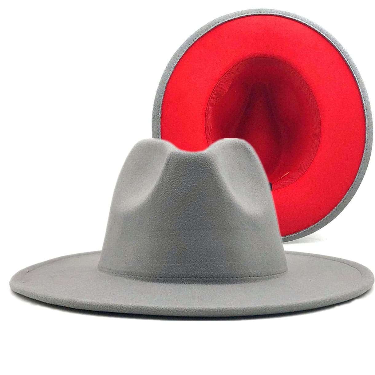 Stylish Fedora Hats hats gifting by julia m Gray 56-58CM