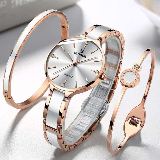Switzerland Luxury Watch Bracelet Bangle Set jewelry sets gifting by julia m Rose Gold