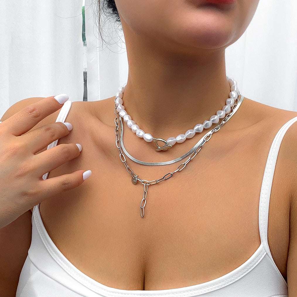 Vintage Baroque Pearl Heart Buckle Pendant Necklace Necklaces Gifting By Julia M