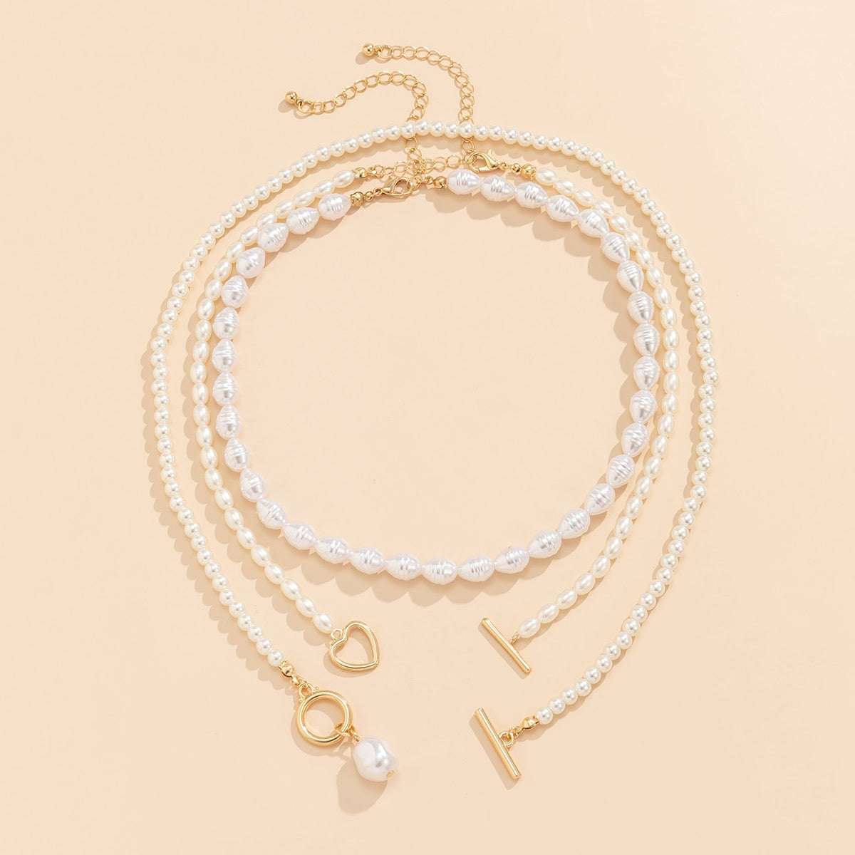Vintage Baroque Pearl Heart Buckle Pendant Necklace Necklaces Gifting By Julia M