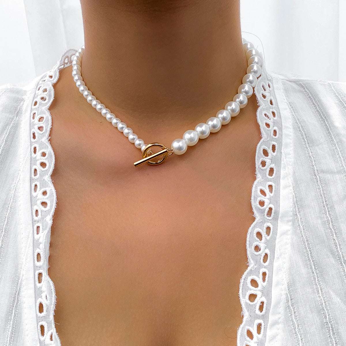 Vintage Baroque Pearl Heart Buckle Pendant Necklace Necklaces Gifting By Julia M