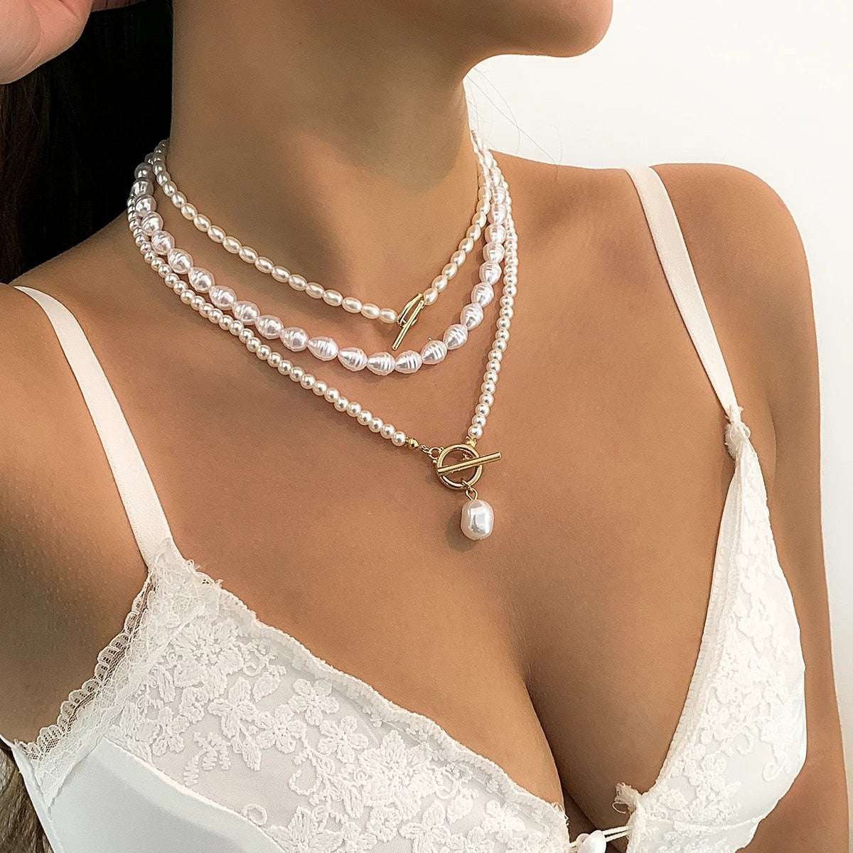 Vintage Baroque Pearl Heart Buckle Pendant Necklace Necklaces Gifting By Julia M