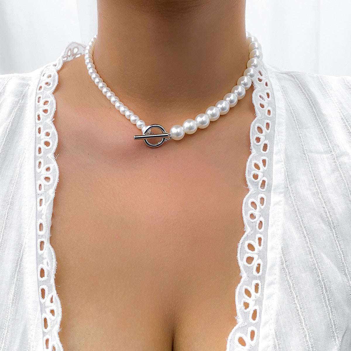 Vintage Baroque Pearl Heart Buckle Pendant Necklace Necklaces Gifting By Julia M