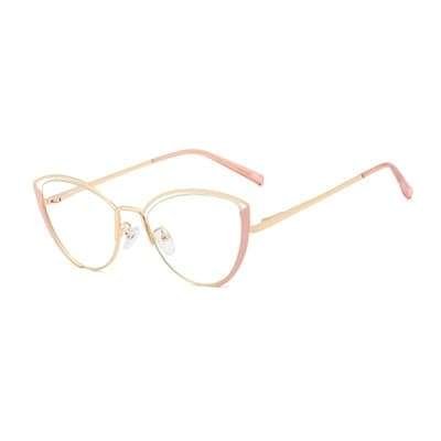 Vintage Vision: Customizable Retro Cat Eye Glasses for Women Sunglasses gifting by julia m C2 Pink