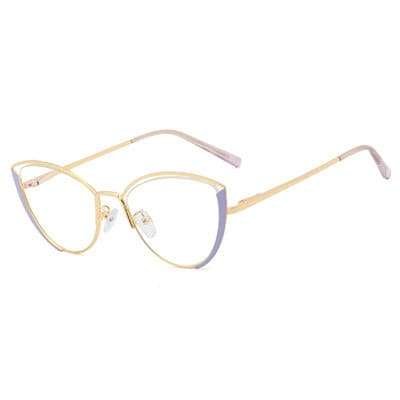 Vintage Vision: Customizable Retro Cat Eye Glasses for Women Sunglasses gifting by julia m C3 Purple