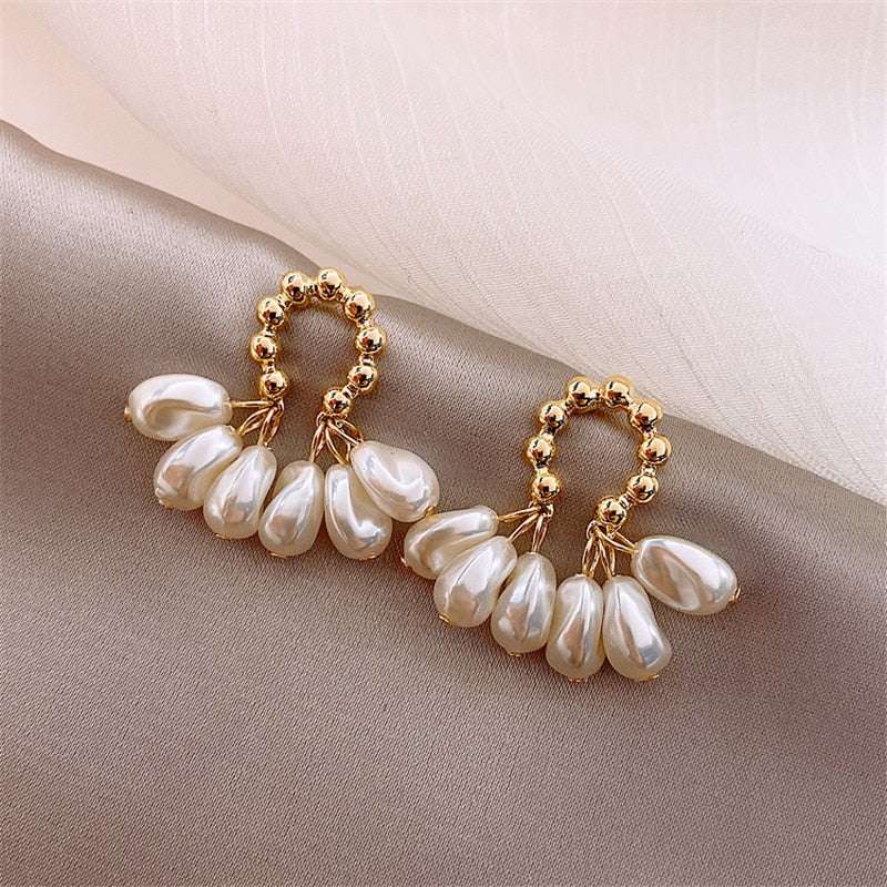 White Shell Flower Pearl Stud Earrings Earrings Gifting By Julia M E