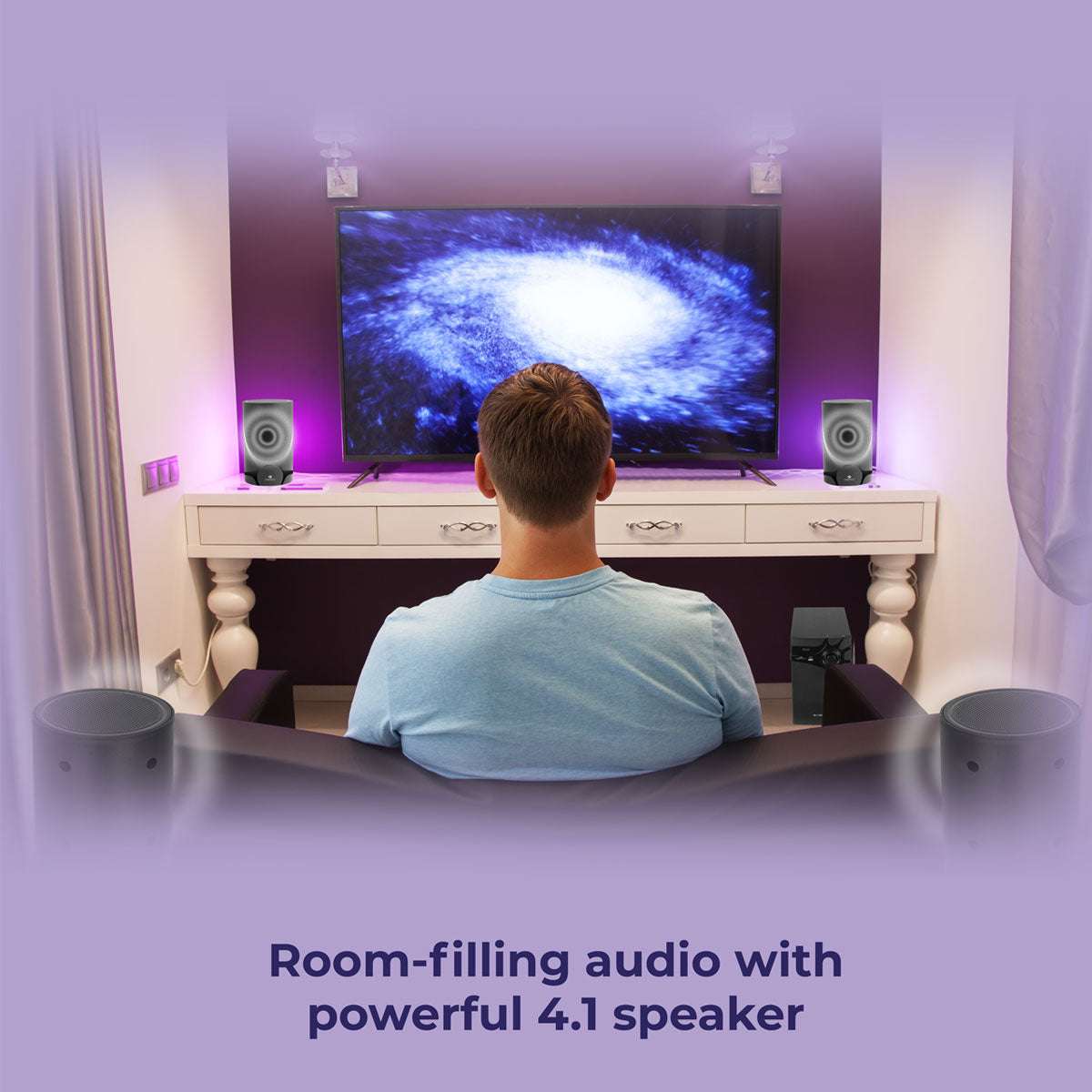 Wireless BT 4.1 Channel Speaker System with Subwoofer and Remote Control Speakers Gifting By Julia M