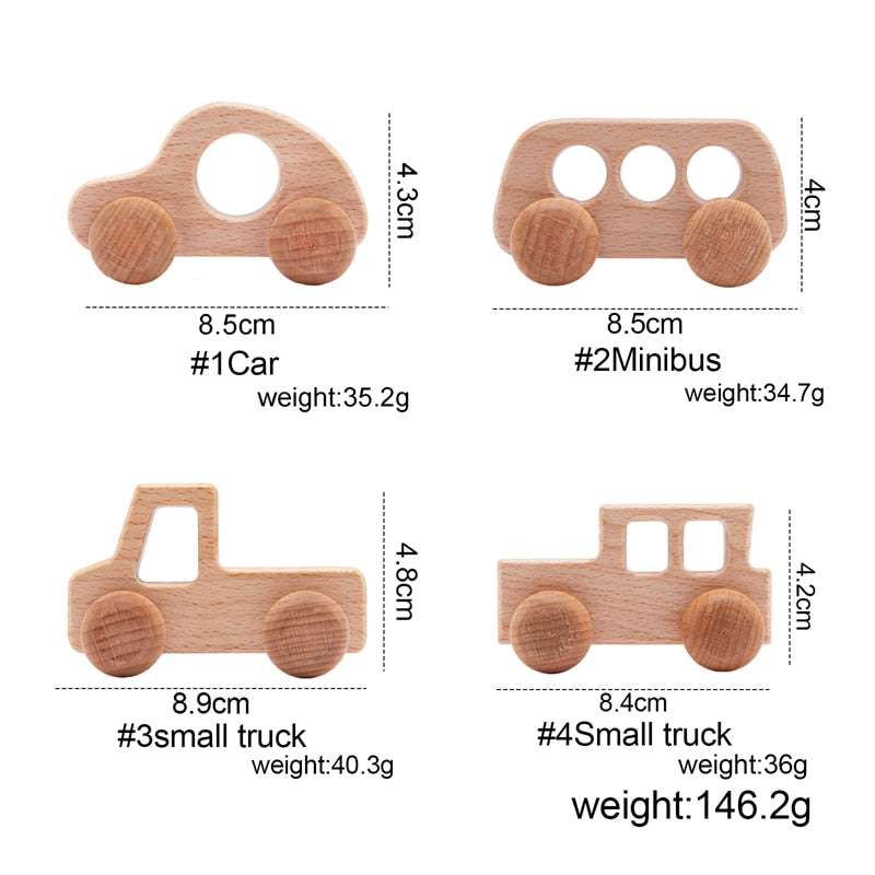 Wooden Cartoon Car Blocks - Fun and Educational Montessori Toys car educational montessori toy wood blocks gifting by julia m