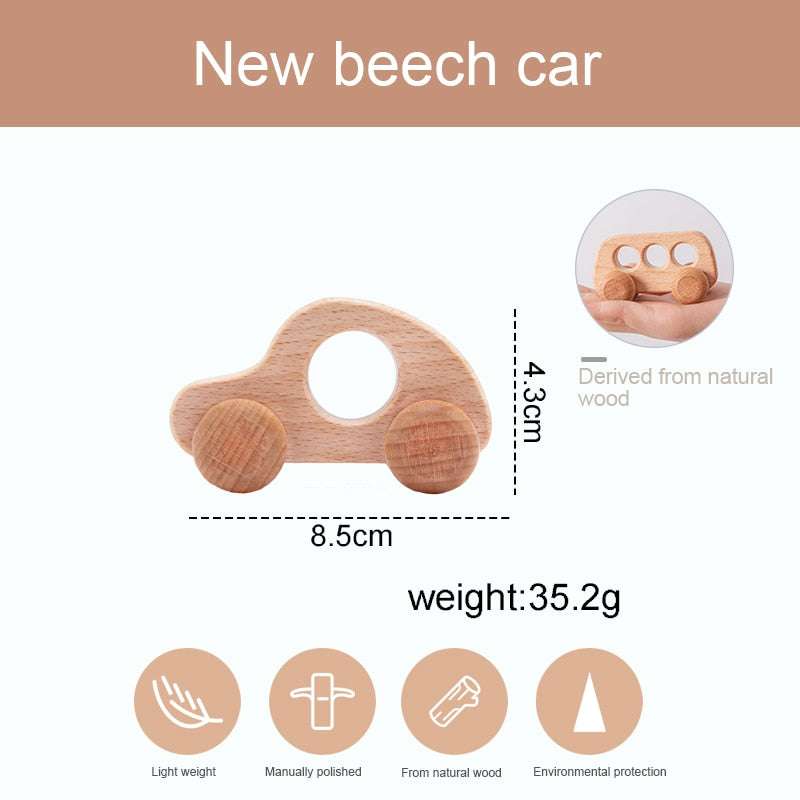 Wooden Cartoon Car Blocks - Fun and Educational Montessori Toys car educational montessori toy wood blocks gifting by julia m