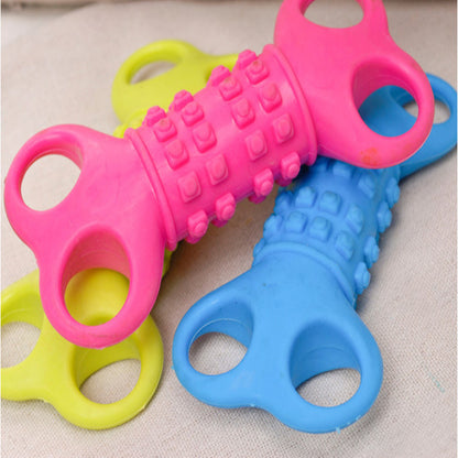 "Bite-Resistant Four Hole Bone Dog Toy" biting toys Health and Care - 10p   