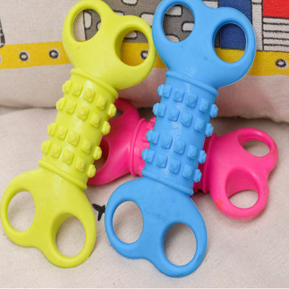 "Bite-Resistant Four Hole Bone Dog Toy" biting toys Health and Care - 10p   