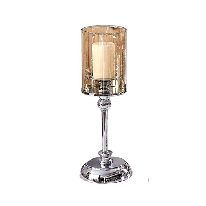 European-style home decoration dining table soft decoration hotel wedding candle holder light luxury gold Candlestick 