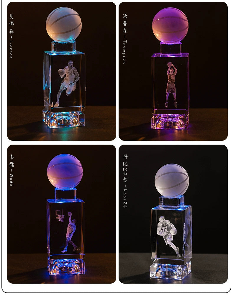 Luminous Crystal Brothers James Harden Kobe Ornaments  gifting by julia m   