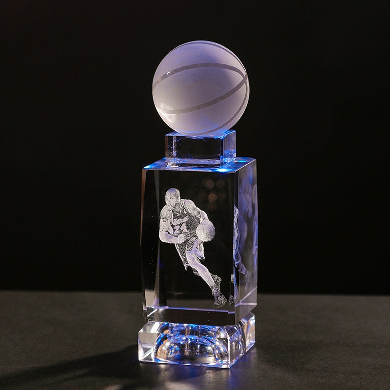 Luminous Crystal Brothers James Harden Kobe Ornaments  gifting by julia m 24 Kobe + basketball + colorful crystal base (gift bag)  