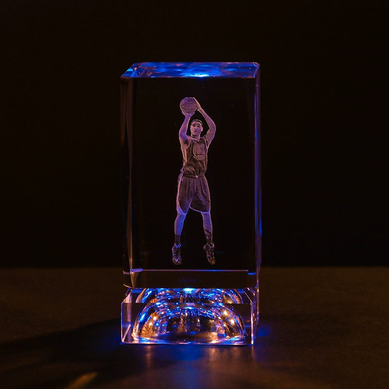 Luminous Crystal Brothers James Harden Kobe Ornaments  gifting by julia m Thompson + colorful crystal base (gift bag)  