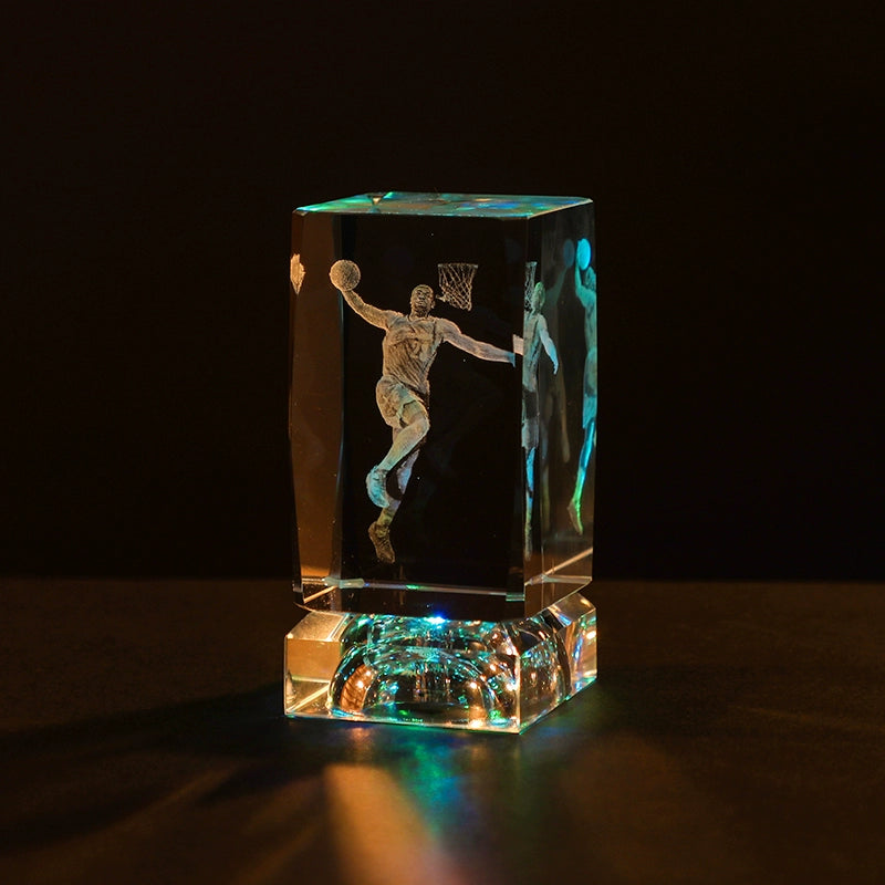 Luminous Crystal Brothers James Harden Kobe Ornaments  gifting by julia m James + colorful crystal base (gift bag)  