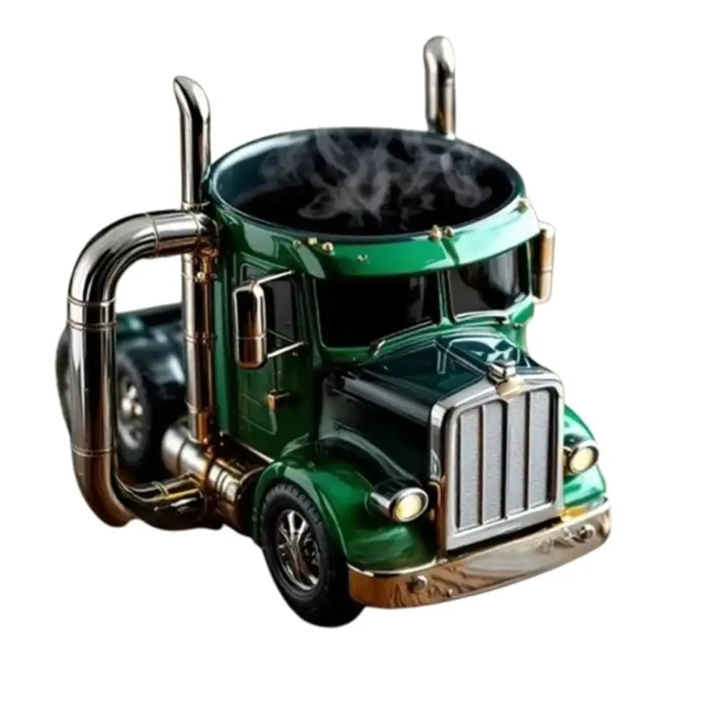 Durable Truck Coffee Mug Semi Truck Handcrafted Coffee Cup 11 Ounces Semi-trailer Shaped Semi-Truck Coffee Mugs For Men truck coffee mugs gifting by julia m