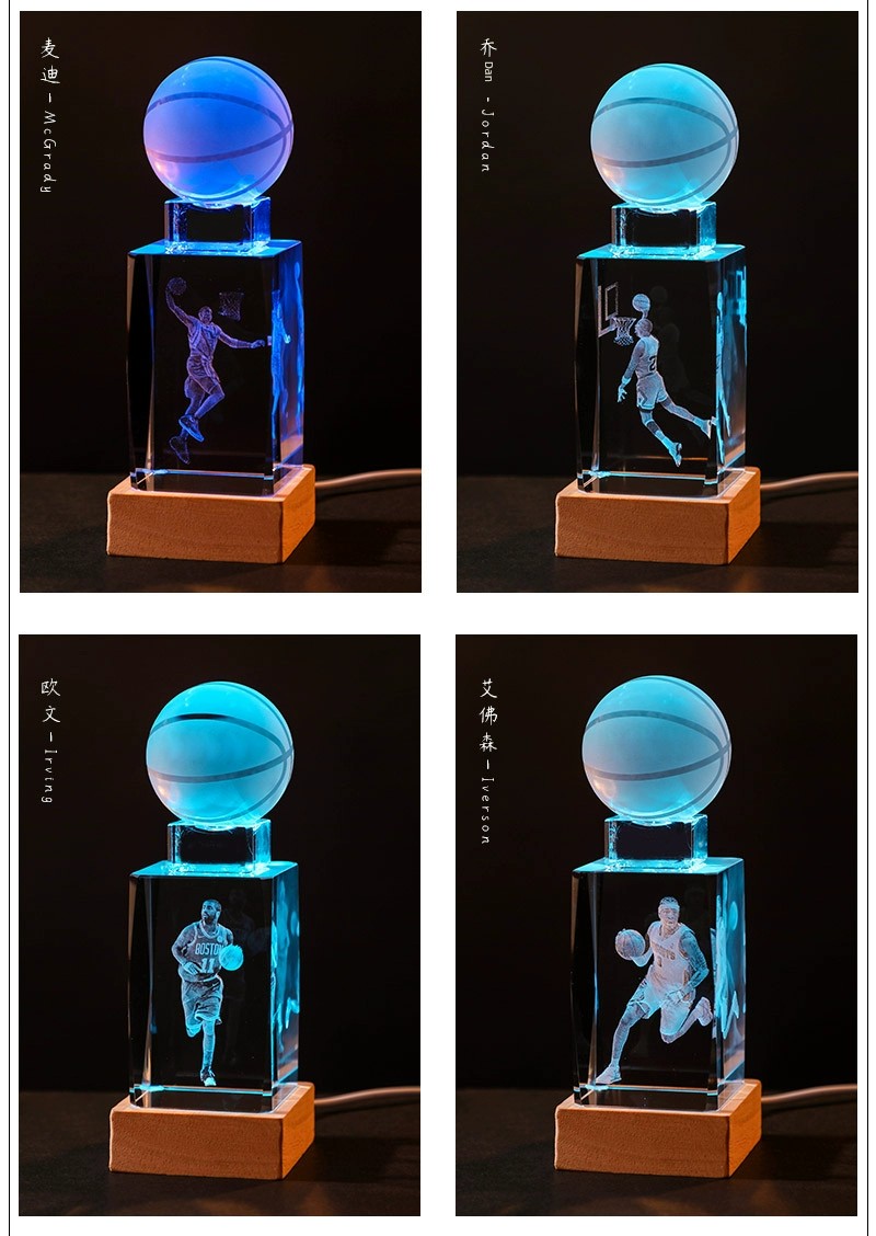 Luminous Crystal Brothers James Harden Kobe Ornaments  gifting by julia m   