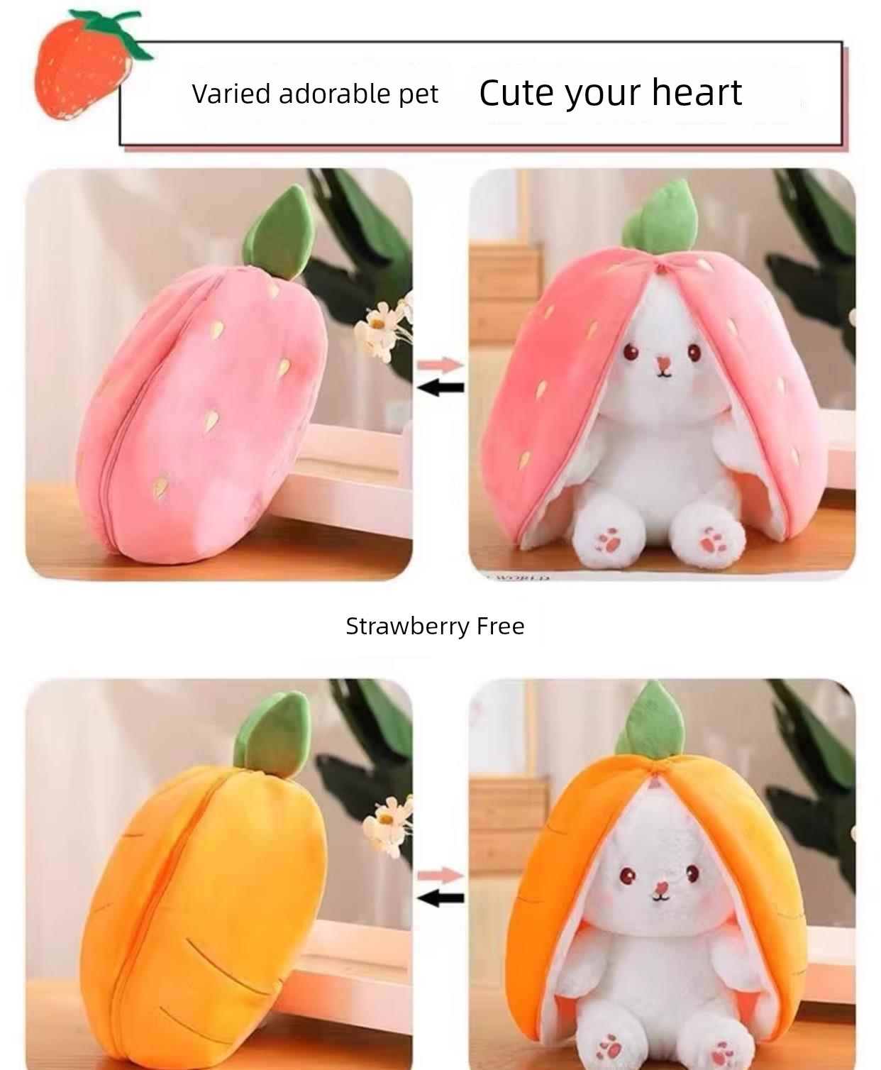 Soothing Transformation Bunny Girl Pillow Stuffed Toy