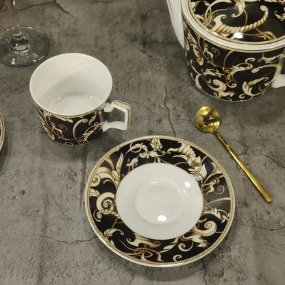 "Black Unicorn Series - Luxury Bone China Coffeeware & Tableware Set" Dinnerware Sets gifting by julia m   