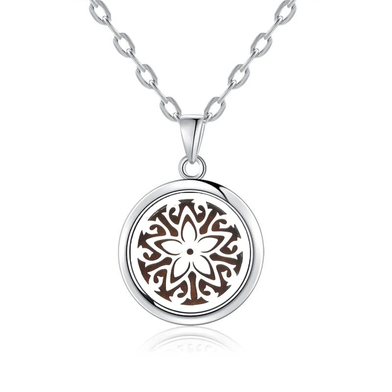 New Tree Of Life Aromatherapy Necklace Stainless Steel Essential Oil Diffuser Amulet Perfume Locket Pendant Women Jewelry Gift  gifting by julia m N2732-15  