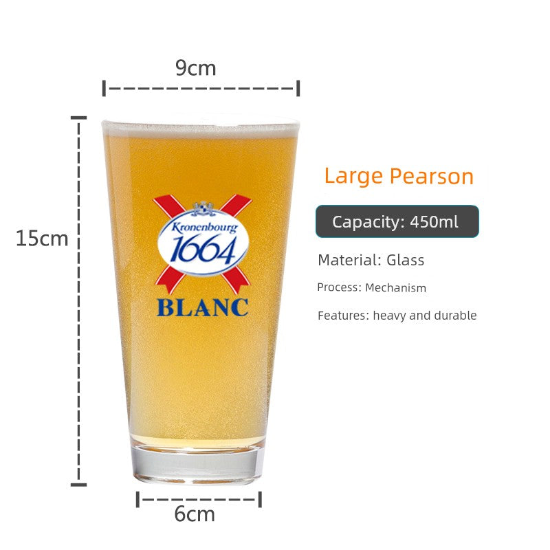 European Style Heat-Resistant Glass Beer Mug - 401ML to 500ML Capacity Craft Beer Mug Gifting By Julia M 1664 Large Pearson Cup  