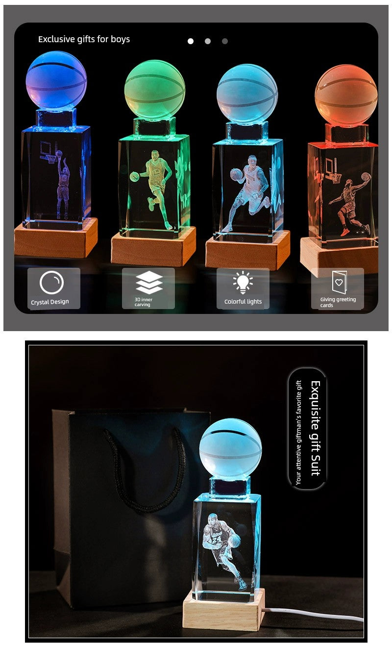 Luminous Crystal Brothers James Harden Kobe Ornaments  gifting by julia m   