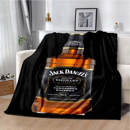 J-JACK DANIELS logo flannel blanket, soft and comfortable home decoration, bedroom, living room, sofa, bed blanket gifting by julia m 12 130cm by 150cm