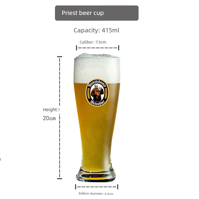 European Style Heat-Resistant Glass Beer Mug - 401ML to 500ML Capacity Craft Beer Mug Gifting By Julia M New Priest Beer Special Cup  