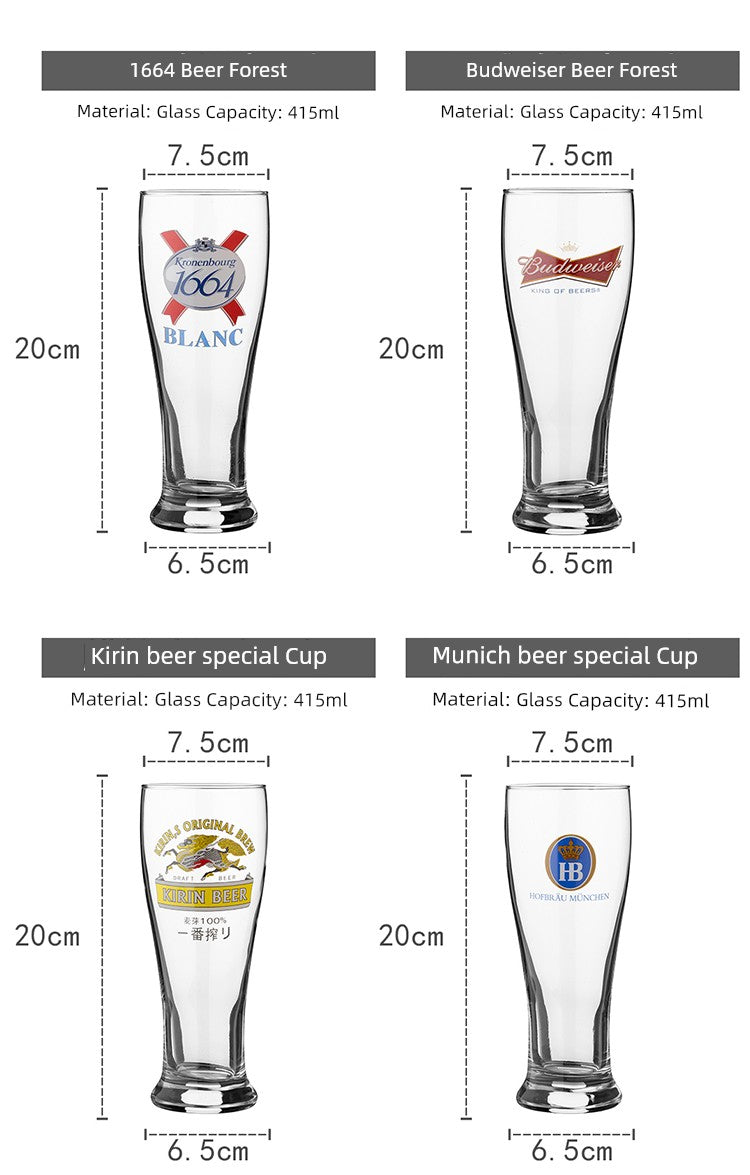 European Style Heat-Resistant Glass Beer Mug - 401ML to 500ML Capacity Craft Beer Mug Gifting By Julia M   