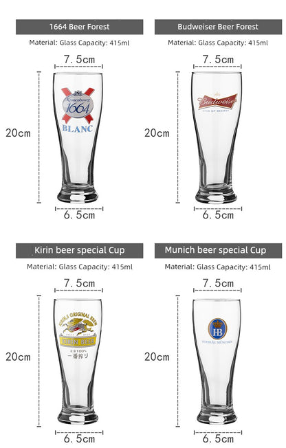 European Style Heat-Resistant Glass Beer Mug - 401ML to 500ML Capacity Craft Beer Mug Gifting By Julia M   