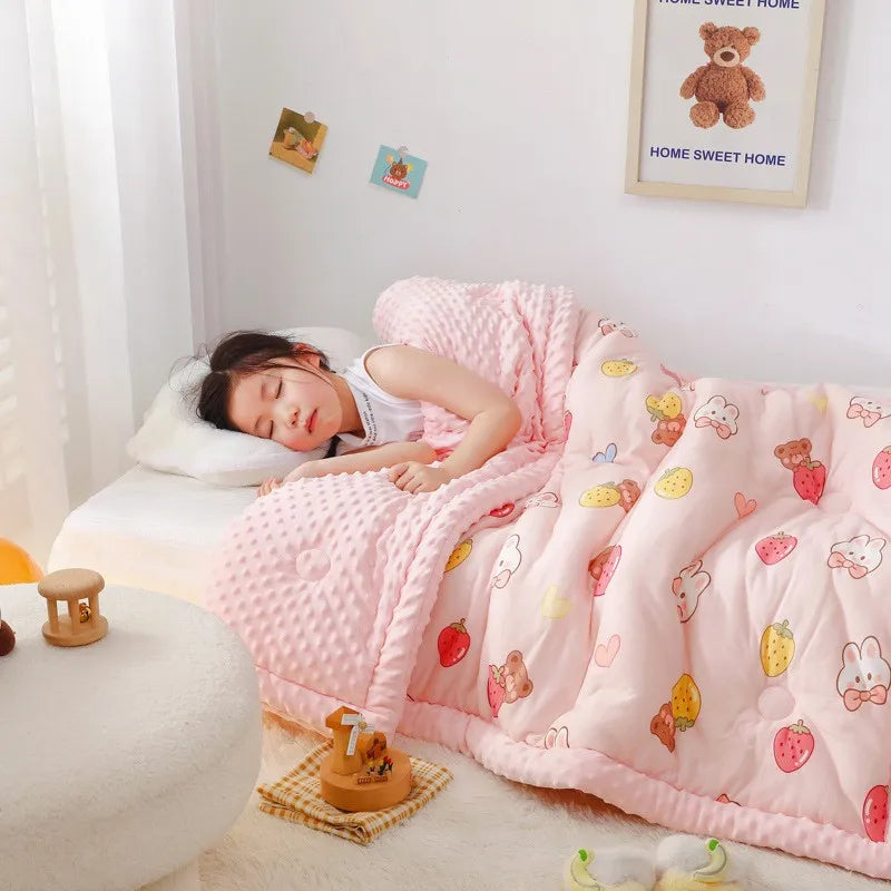 Winter Warm Baby Quilt Comforter Quilted Blanket Summer Soft Nap Cover Bed Thick Blanket Newborn Infant Swaddle Wrap Bedding Gifting By Julia M