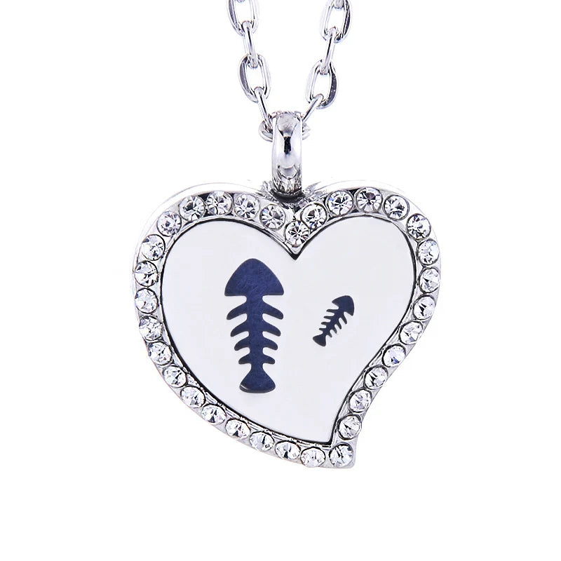 New Love Heart Aromatherapy Necklace: Luxe Essential Oil Perfume Locket 🕊️ Pendant gifting by julia m N2585  