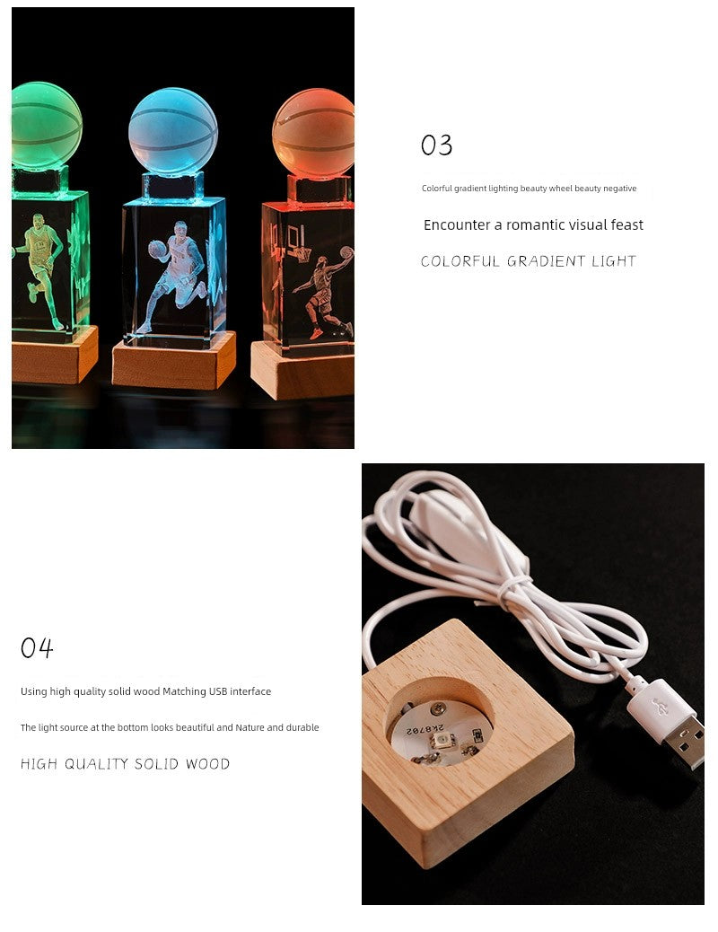 Luminous Crystal Brothers James Harden Kobe Ornaments  gifting by julia m   