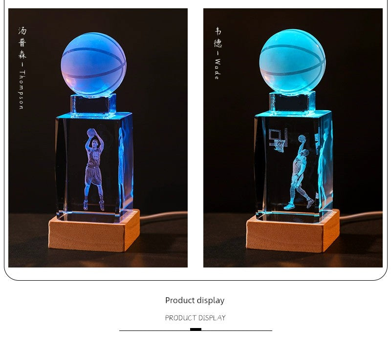 Luminous Crystal Brothers James Harden Kobe Ornaments  gifting by julia m   