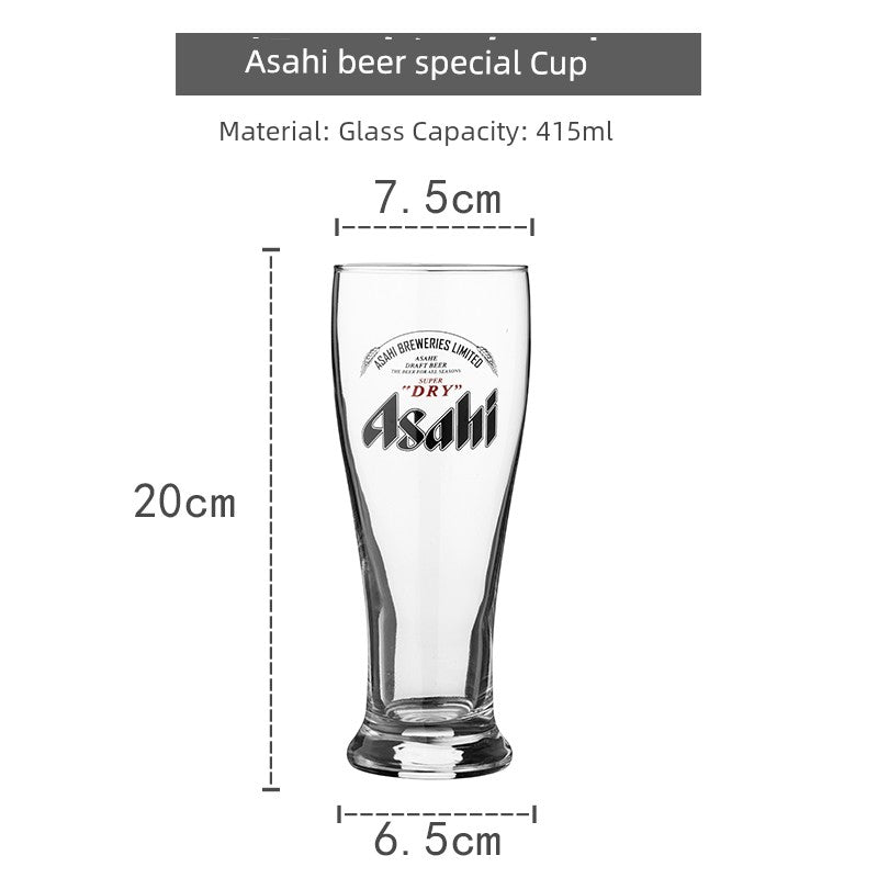 European Style Heat-Resistant Glass Beer Mug - 401ML to 500ML Capacity Craft Beer Mug Gifting By Julia M Asahi beer special Cup  