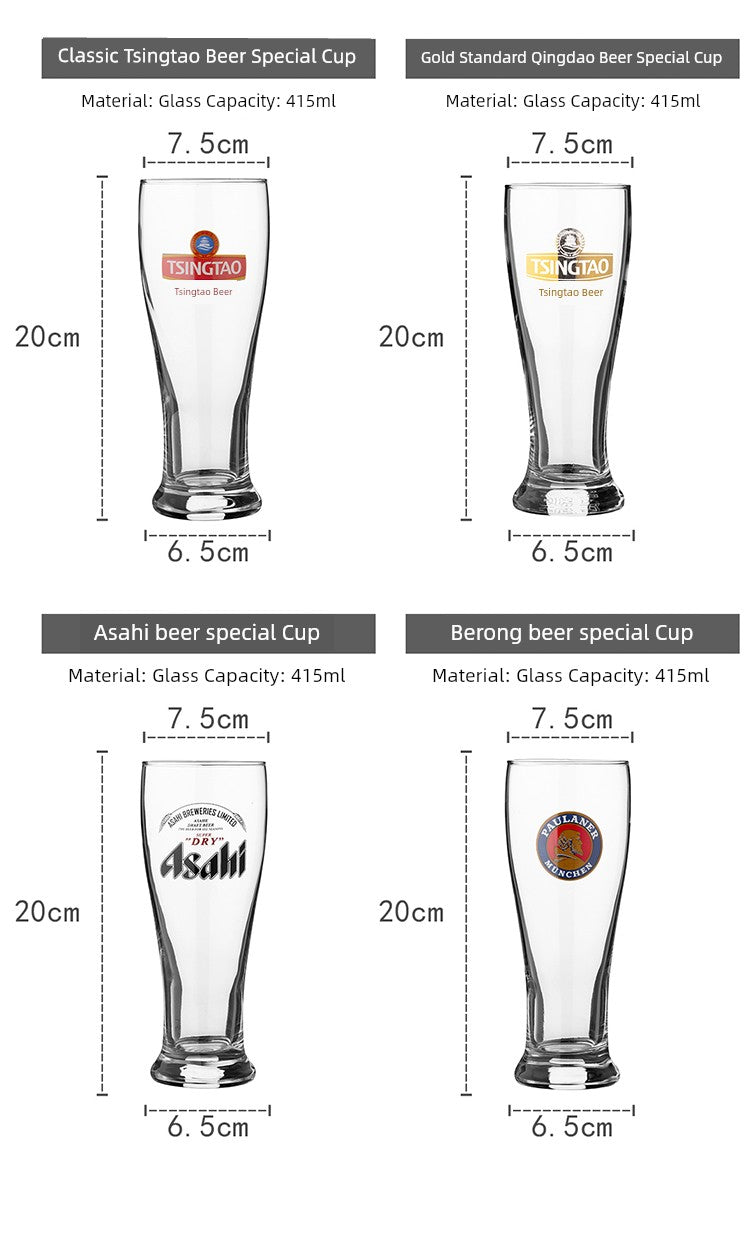 European Style Heat-Resistant Glass Beer Mug - 401ML to 500ML Capacity Craft Beer Mug Gifting By Julia M   