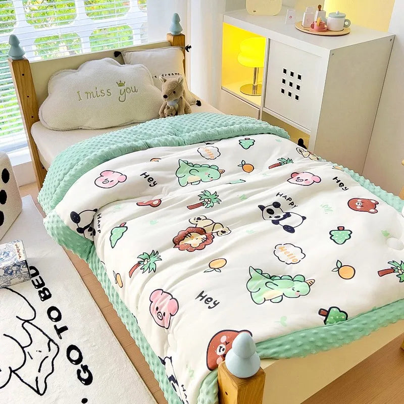 Winter Warm Baby Quilt Comforter Quilted Blanket Summer Soft Nap Cover Bed Thick Blanket Newborn Infant Swaddle Wrap Bedding Gifting By Julia M Color as photo 2 150x200cm 1.75kg CHINA