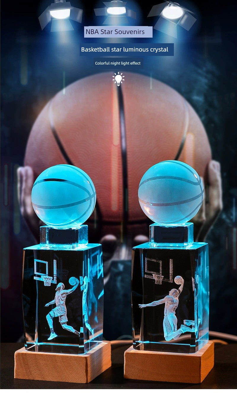 Luminous Crystal Brothers James Harden Kobe Ornaments  gifting by julia m   