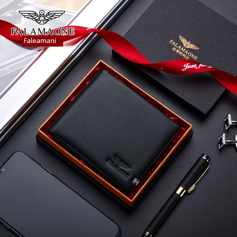 FL Armani Leather Gift Box Men Wallet  gifting by julia m Classic_counter gift box_SF Air transport  