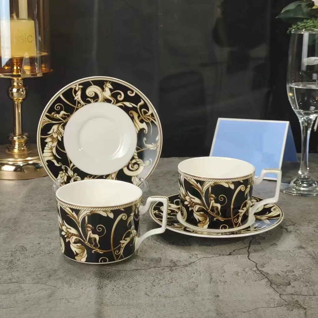 "Black Unicorn Series - Luxury Bone China Coffeeware & Tableware Set" Dinnerware Sets gifting by julia m   