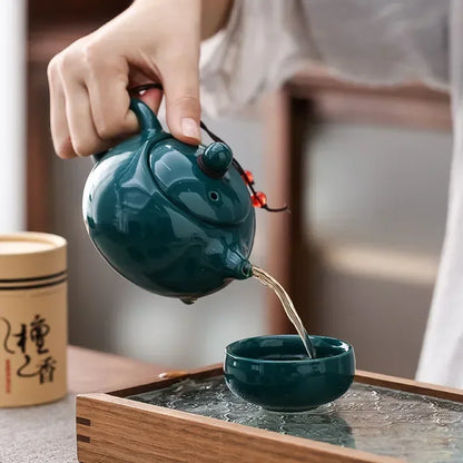 KungFu Tea Set Incense Burner Gift Box Ceremony One Pot Four Cups Can Sandalwood Incense Burner Chinese Ceramic Portable Tea Cup  gifting by julia m   