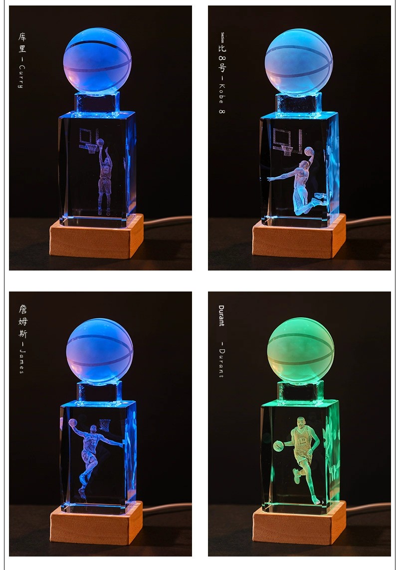 Luminous Crystal Brothers James Harden Kobe Ornaments  gifting by julia m   