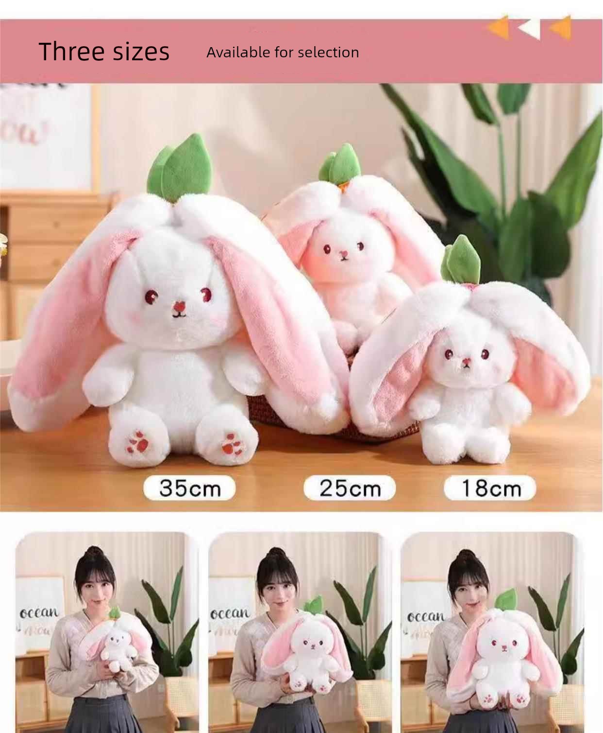 Soothing Transformation Bunny Girl Pillow Stuffed Toy gifting by julia m