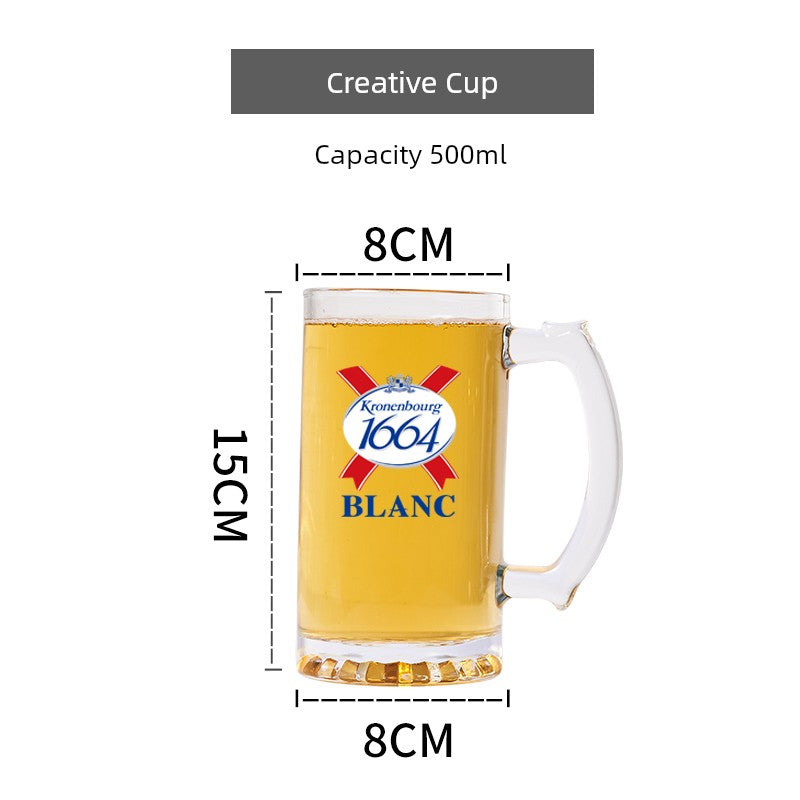 European Style Heat-Resistant Glass Beer Mug - 401ML to 500ML Capacity Craft Beer Mug Gifting By Julia M 1664 creative Cup  