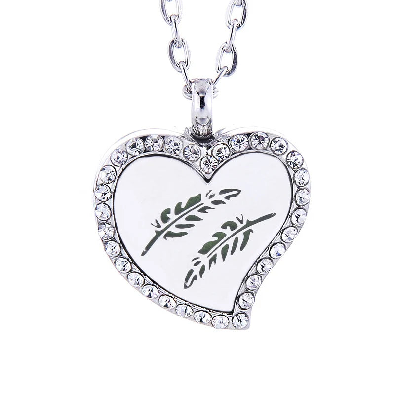 New Love Heart Aromatherapy Necklace: Luxe Essential Oil Perfume Locket 🕊️ Pendant gifting by julia m N2578  