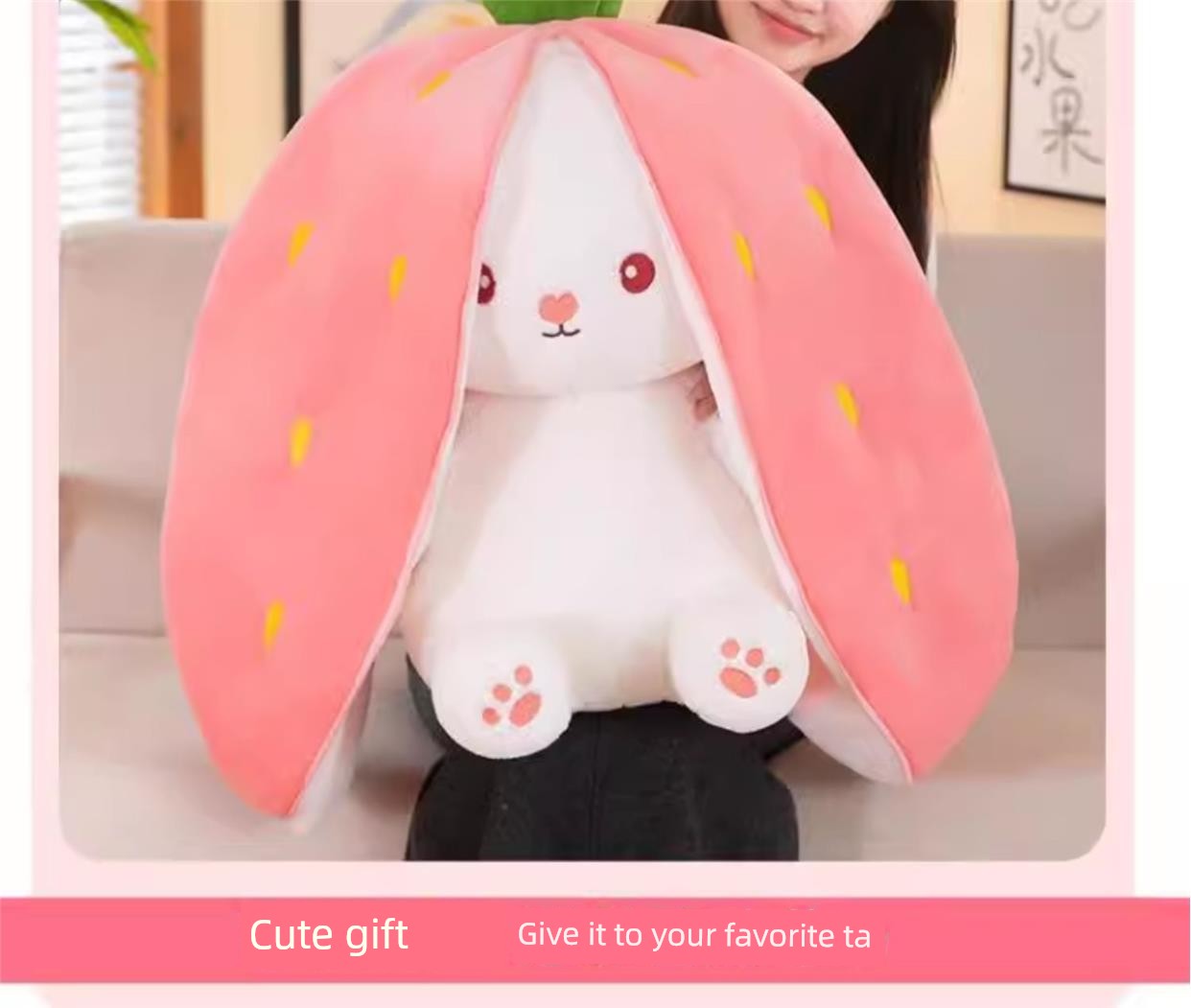 Soothing Transformation Bunny Girl Pillow Stuffed Toy