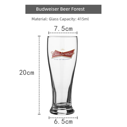 European Style Heat-Resistant Glass Beer Mug - 401ML to 500ML Capacity Craft Beer Mug Gifting By Julia M Budweiser beer special Cup  